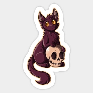 Skull Cat Sticker